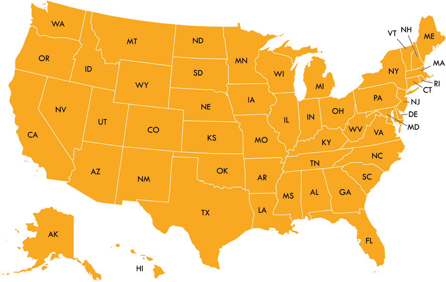 USA map of ITP locations
