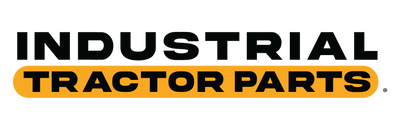 logo for industrial tractor parts with company colors of black and yellow